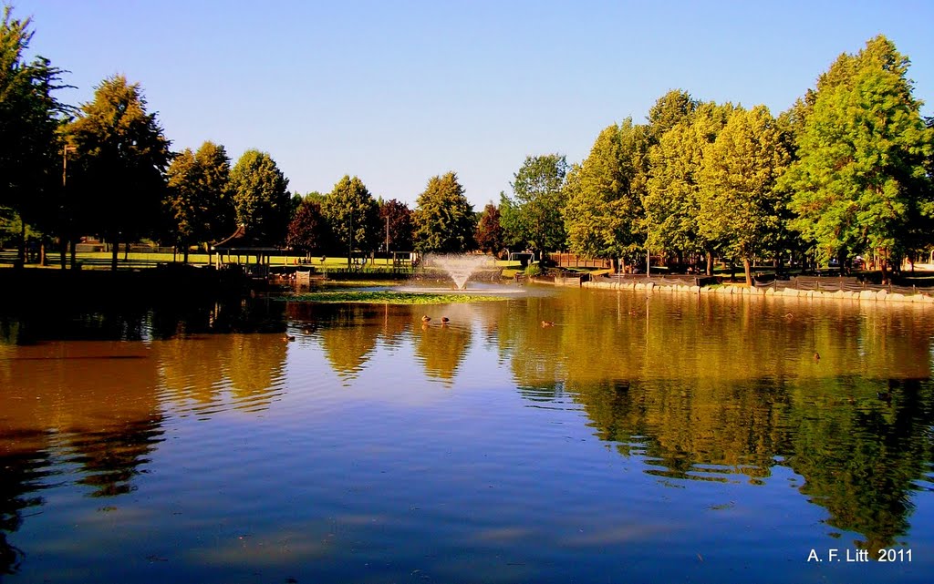 Red Sunset Park, Gresham, Oregon. August 4, 2011. by A. F. Litt