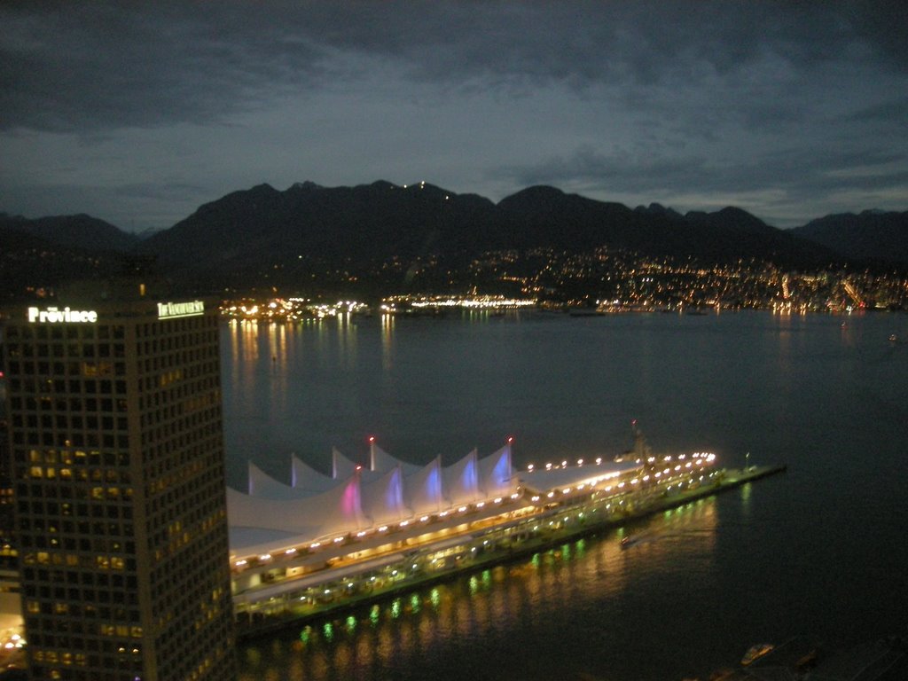 Canada Place at Night from Lookout Tower by Ynysforgan_Jack