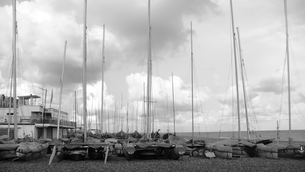 Bexhill sailing club at sunset by shariain