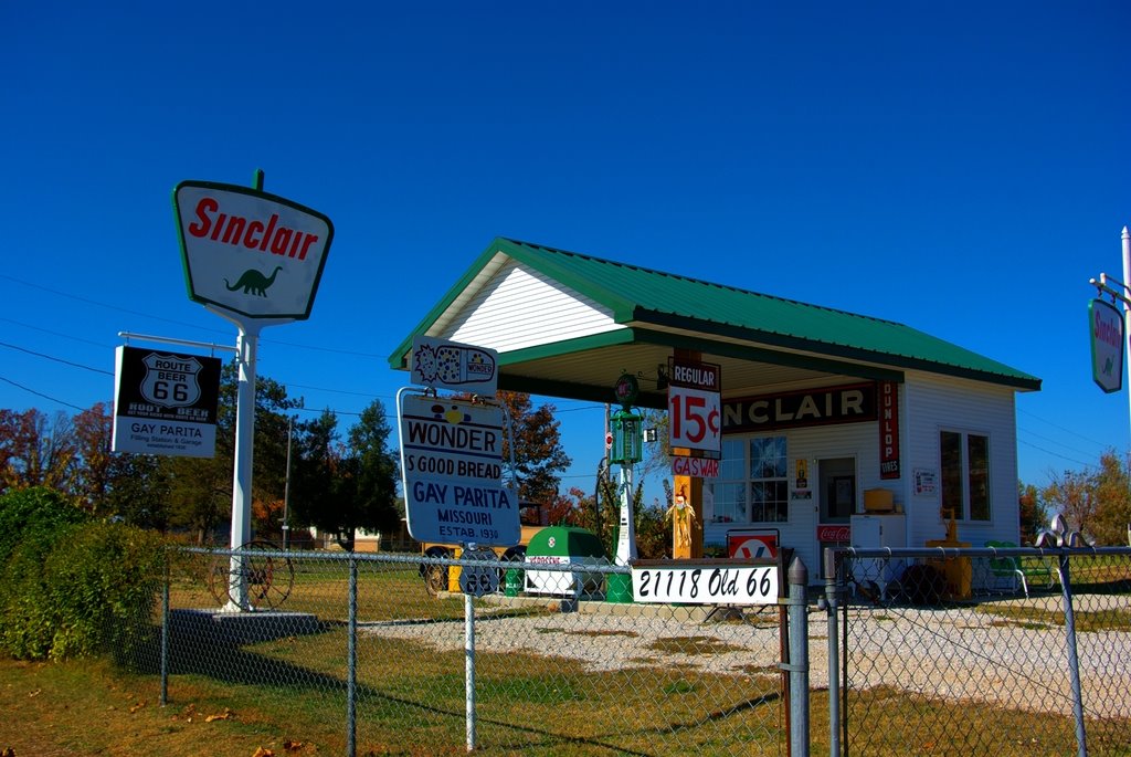 Route 66 Replica Gas Station 2 by Tony E. Walker