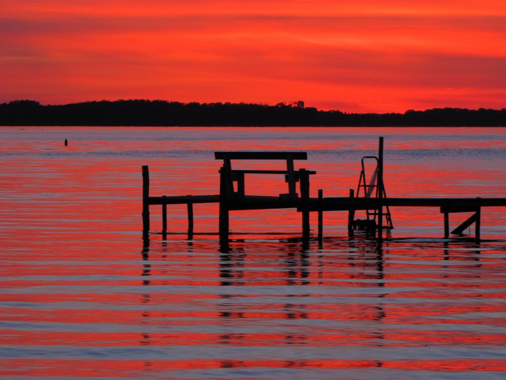 'A Bench for Two :) - After the Sunset I' - Roskilde Fjord, Sealand, Denmark by Jan Sognnes