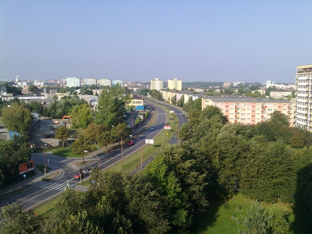 Białystok, View at western part of Białystok (Al. Solidarności) by ryhor