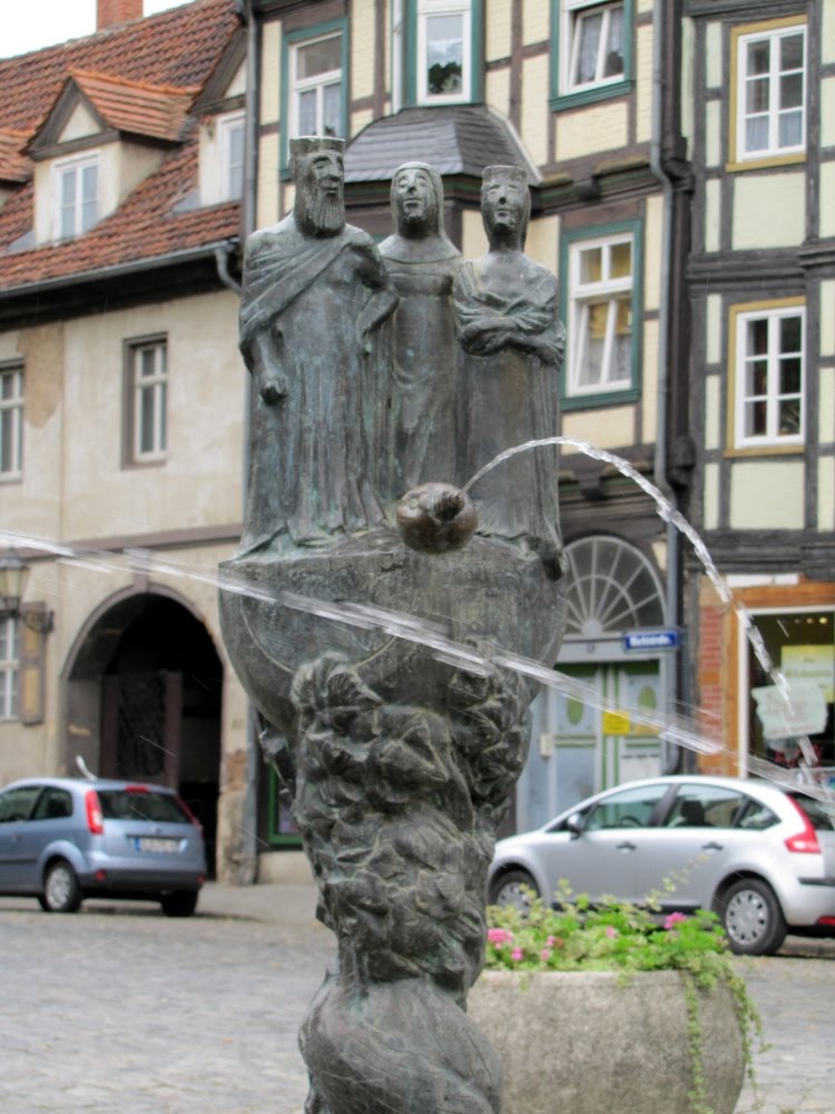 Quedlinburg: Heinrichsbrunnen Detail by Dieter Möller