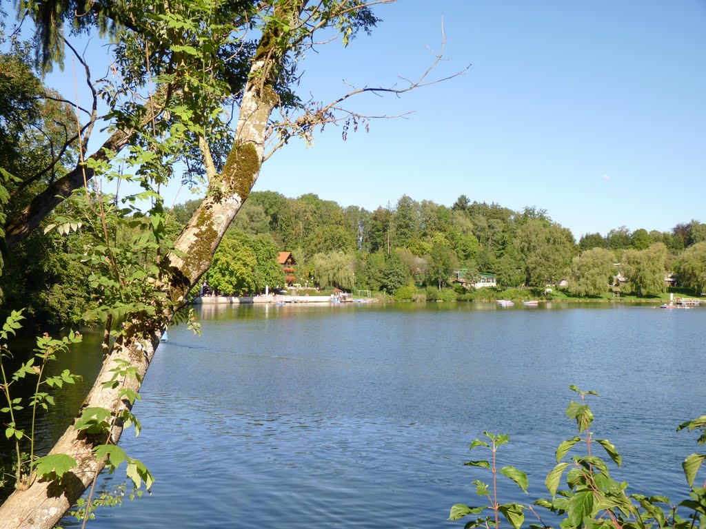 Blick über den Buxheimer Weiher zum 'Seegarten' by 1001pic