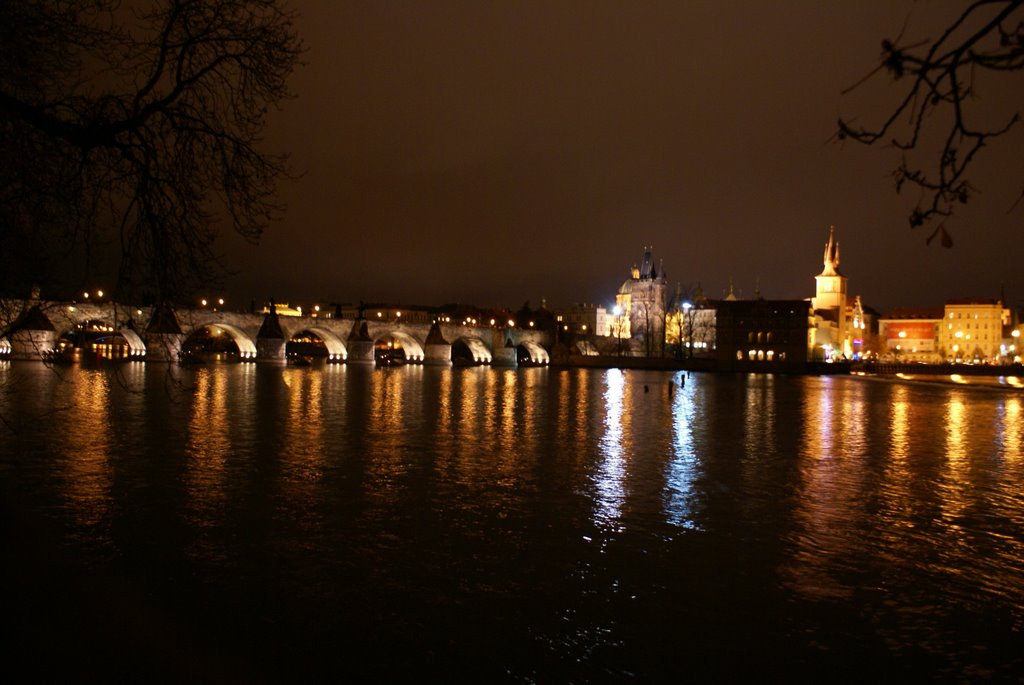 Charles Bridge at night by Emre Zaim