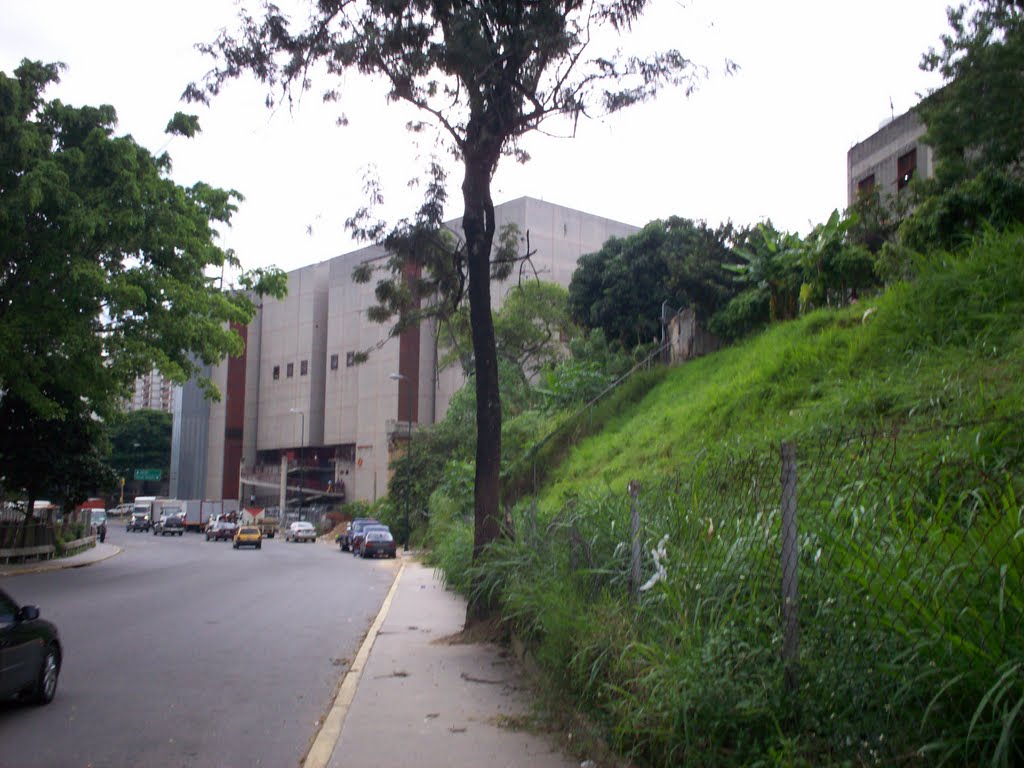 Toma frente a la entrada al Conjunto Residencial Los Samanes con vista al Centro Comercial en El Valle, Caracas by calfonzogaskin