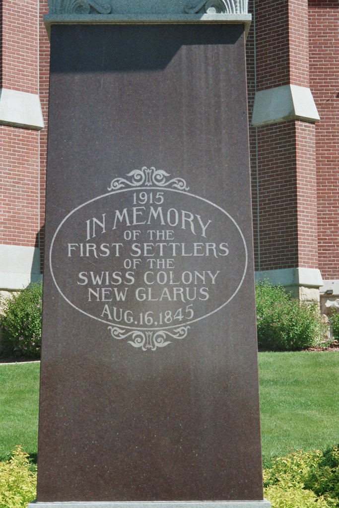 Wisconsin / New Glarus / Monument for the first settlers 2 by Alfred Mueller