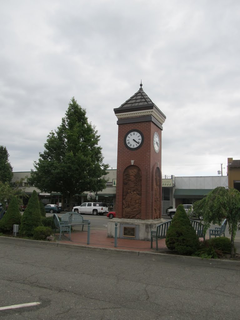 Shelton Clock Tower at Evergreen Square by CRAZY DAVE