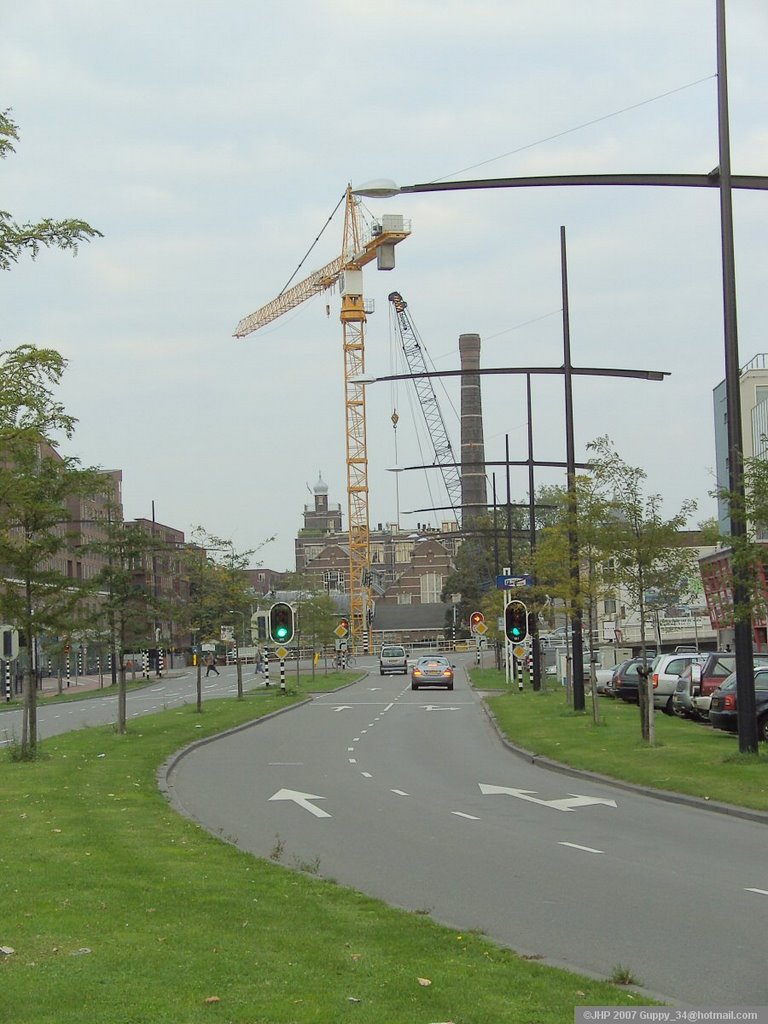 Zuidwal with Chimney - Delft by guppy_34