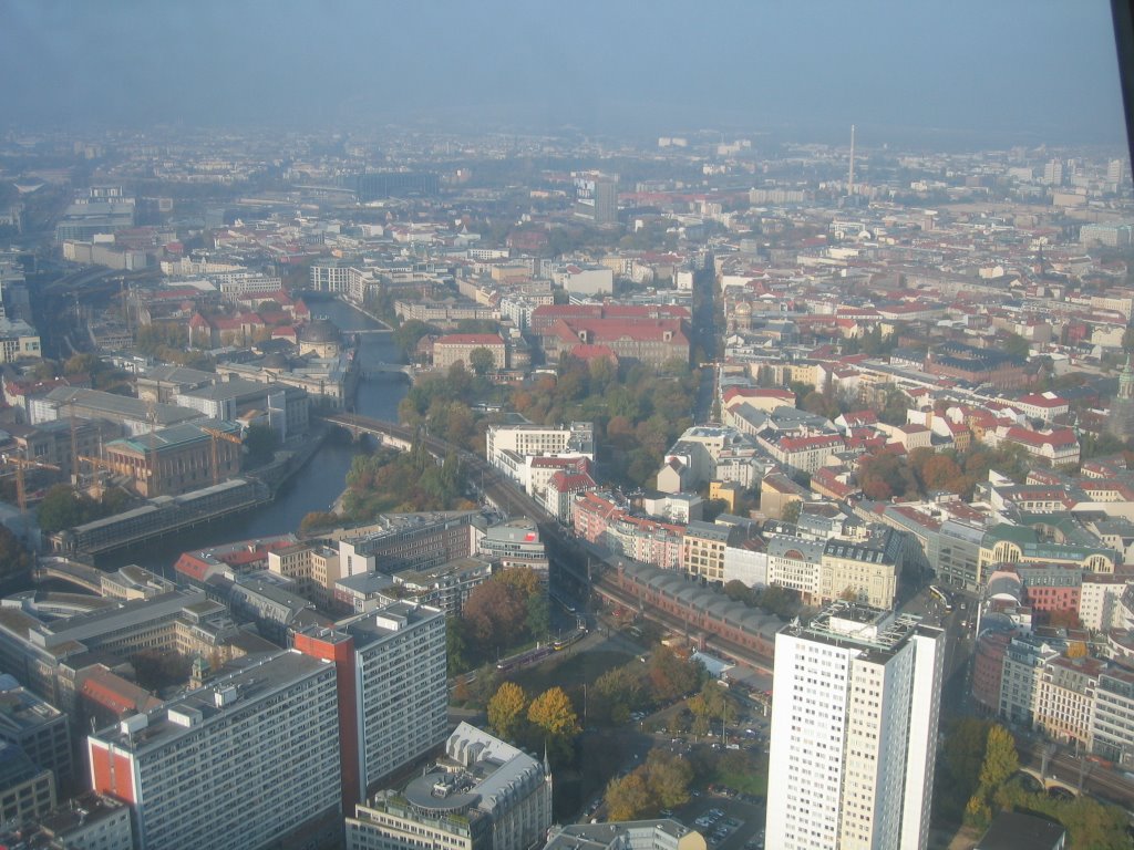 2007 Rio Spree desde torre de TV (Fernsehturm) by Javier Segura