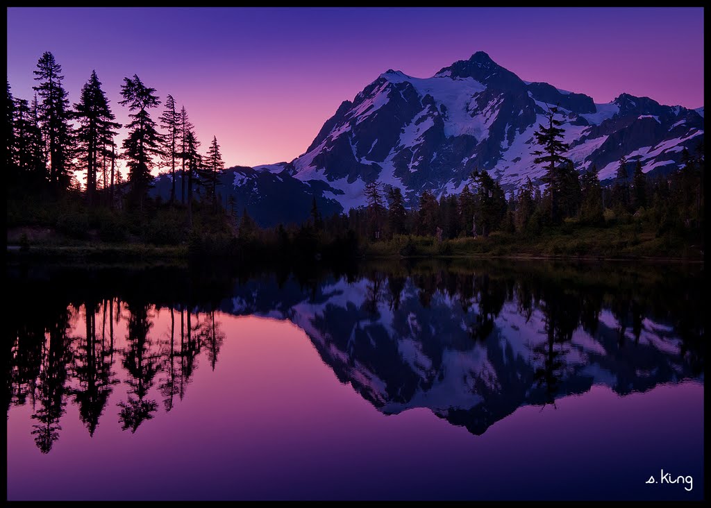 Sunrise at Picture Lake by S. King