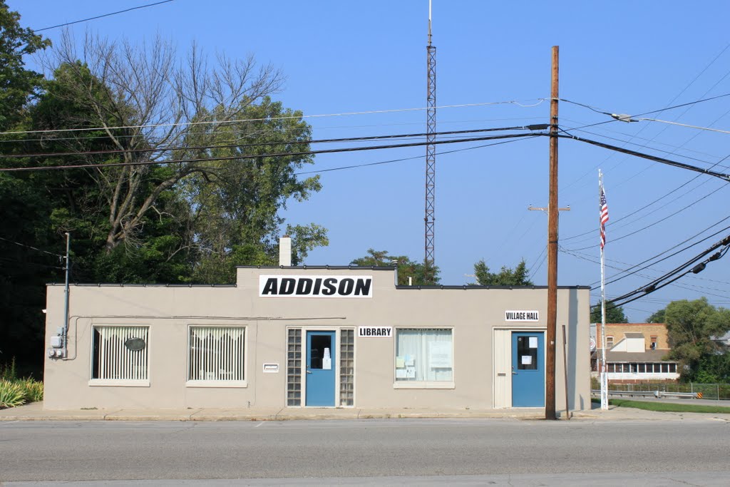 Addison Village Hall and Library, 103 West Main Street, Addison, Michigan by Dwight Burdette