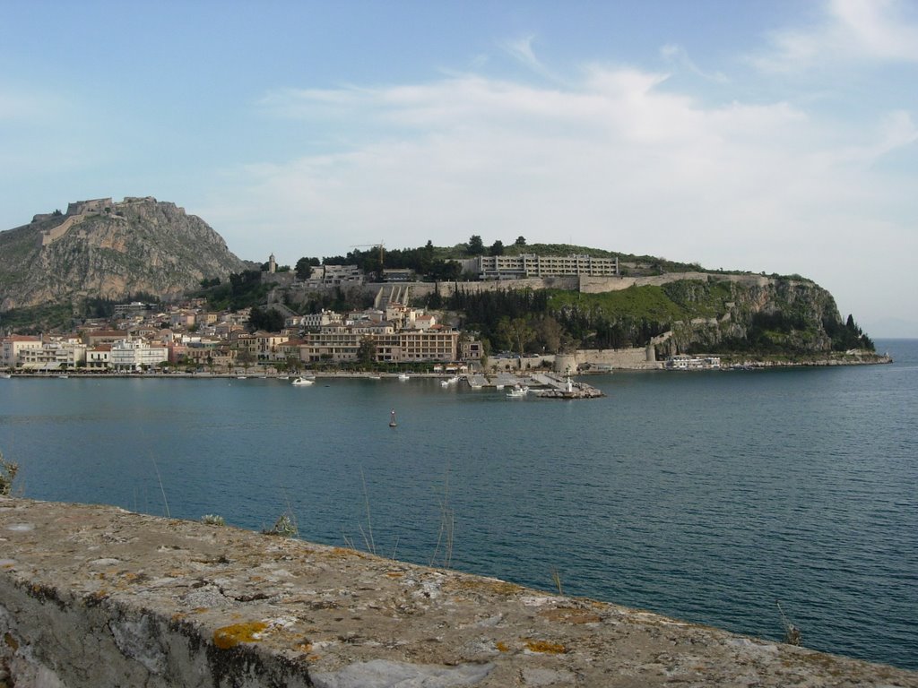 View of nafplio from mpourzi by Αποστολης