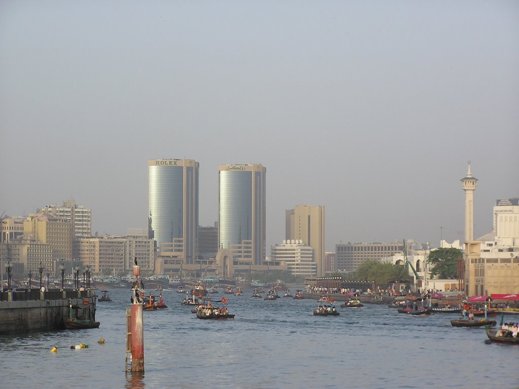 Dubai Creek & Rolex Towers by Luca D'Angelo