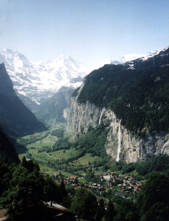 View of lauterbrunnen from wengen by spencer baugh