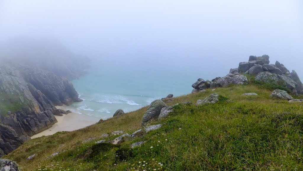 Logan Rock Walk - near Treen, Porthcurno. by David Booth