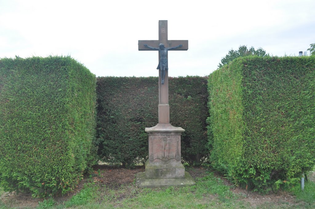 Wegekreuz beim Friedhof Rheinsheim von Siegfried Kremer by Siegfried Kremer Philippsburg