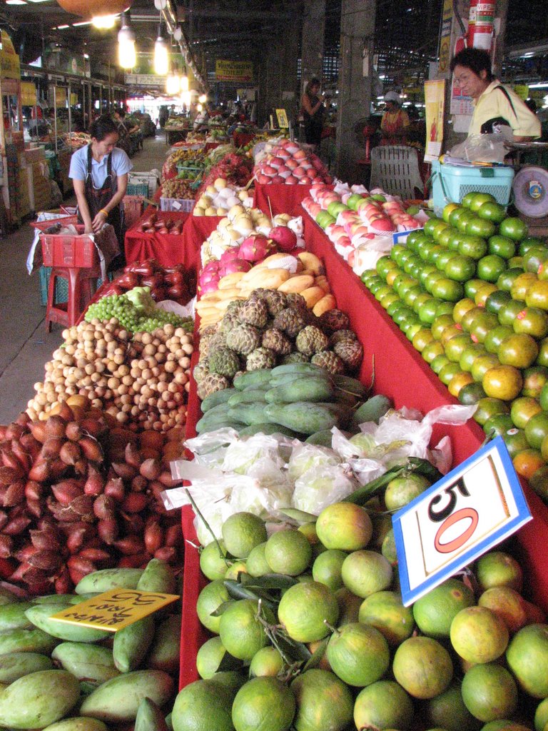 Market fruit stand, Chiang Mai by OEBarker