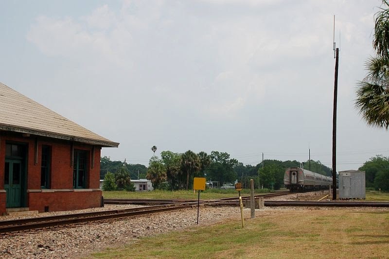 Going away shot of Eastbound, Tampa to Orlando, Amtrak Passenger Train at Plant City, FL by Scotch Canadian