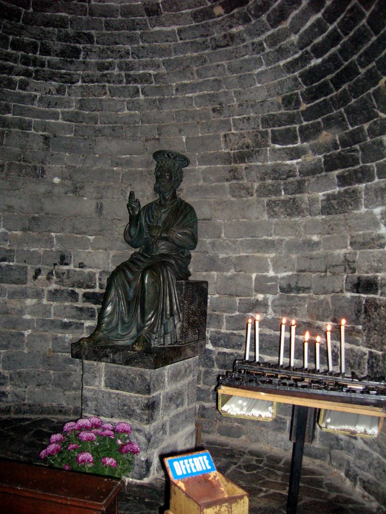 Statue of St. Peter inside the church of Portovenere by piero belforte