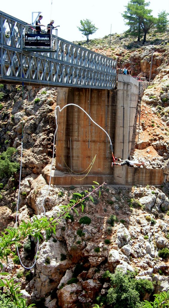 Sfakia Aradhena Bridge - Liquid Bungy by Ray Langsten