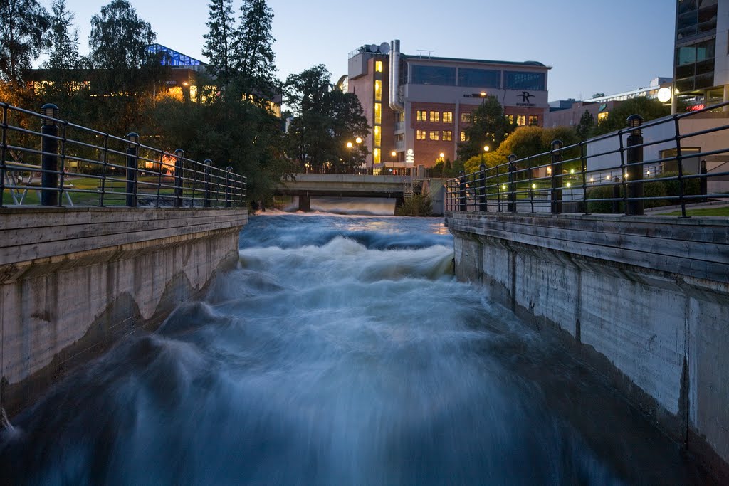 Aker River, Oslo, September 2011 after much rainfall by Gunnar Maehlum