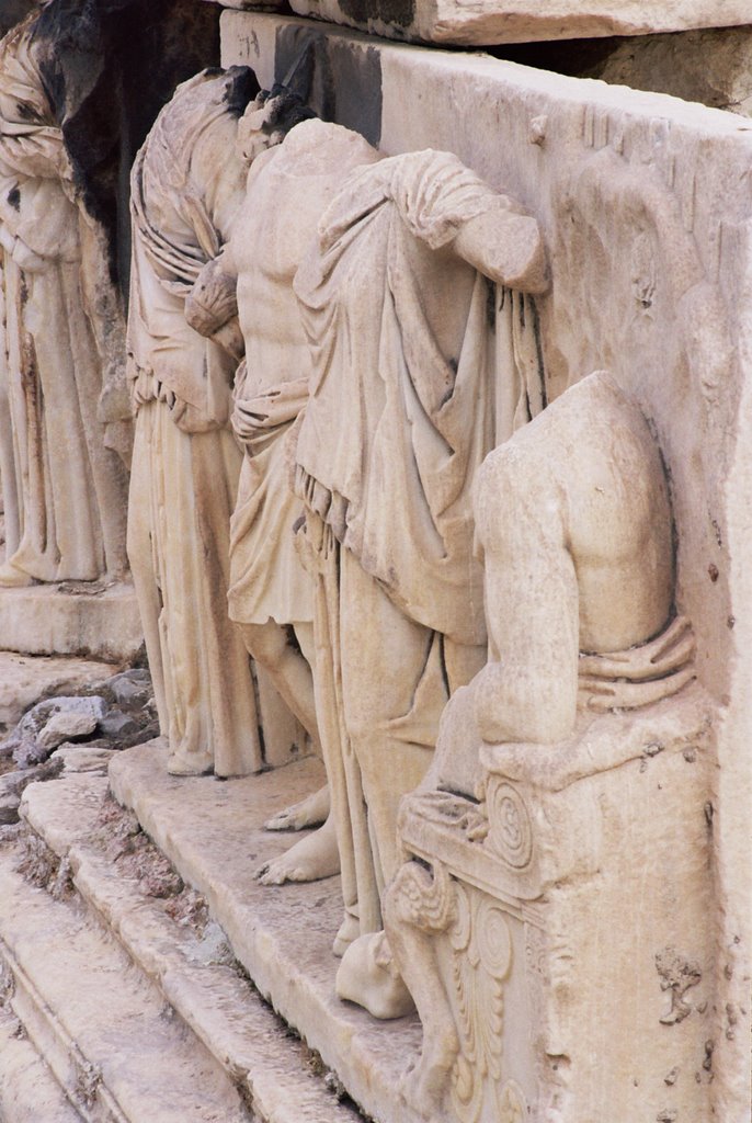 Sculptures, Theatre of Dionysus, Acropolis, Athens, Greece by Miša M.