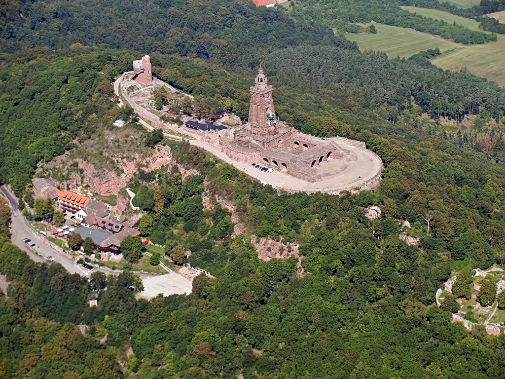 Air view Kyffhäuser Monument - Barbarossa / Luftbild Kyffhäuserdenkmal - Barbarossa by CT-Flieger