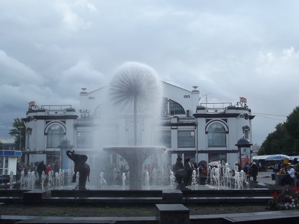 Fountain "Dandelion" and a central market by Prisoner_of_today