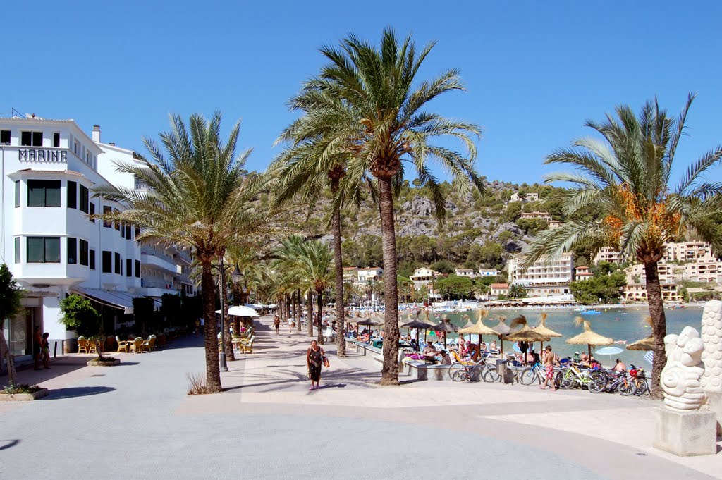 Morningview on the boardwalk in Port Soller, Spain by © Andre Speek