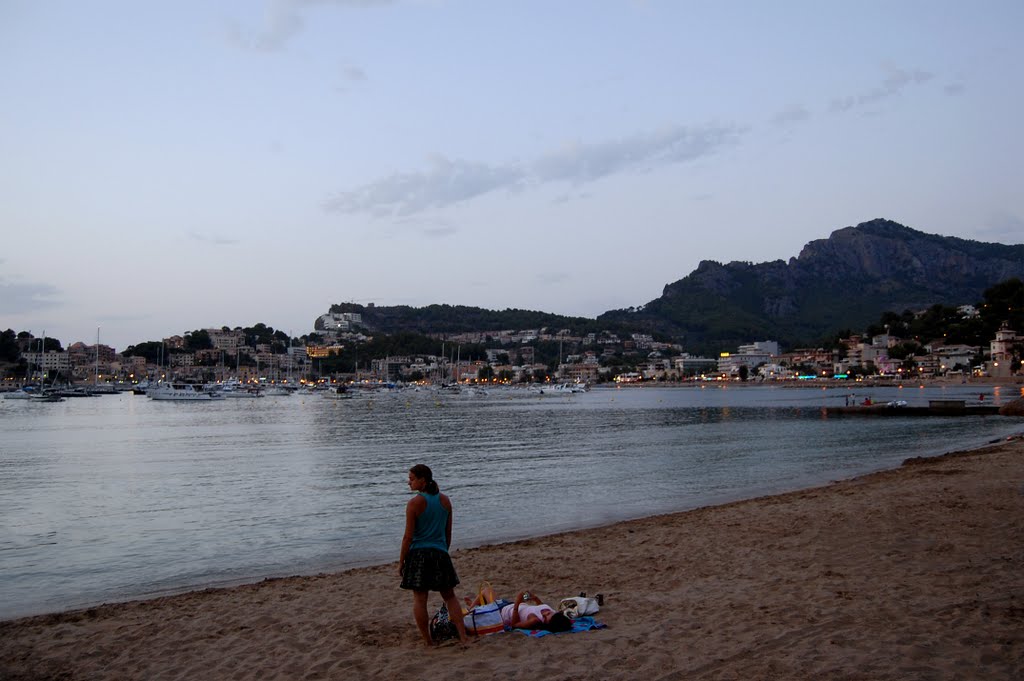 Girls on the beach in Port Soller, Spain by © Andre Speek