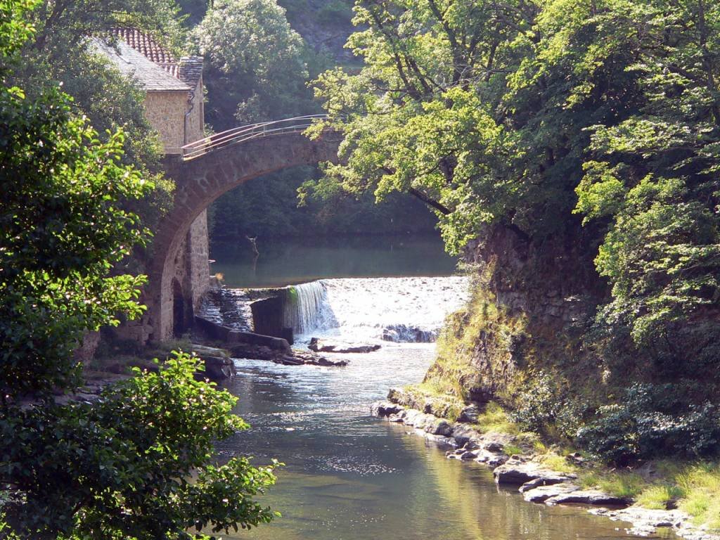 France, dans la vallée de la Dourbie un très vieux pont sur la Dourbie by Roger-11