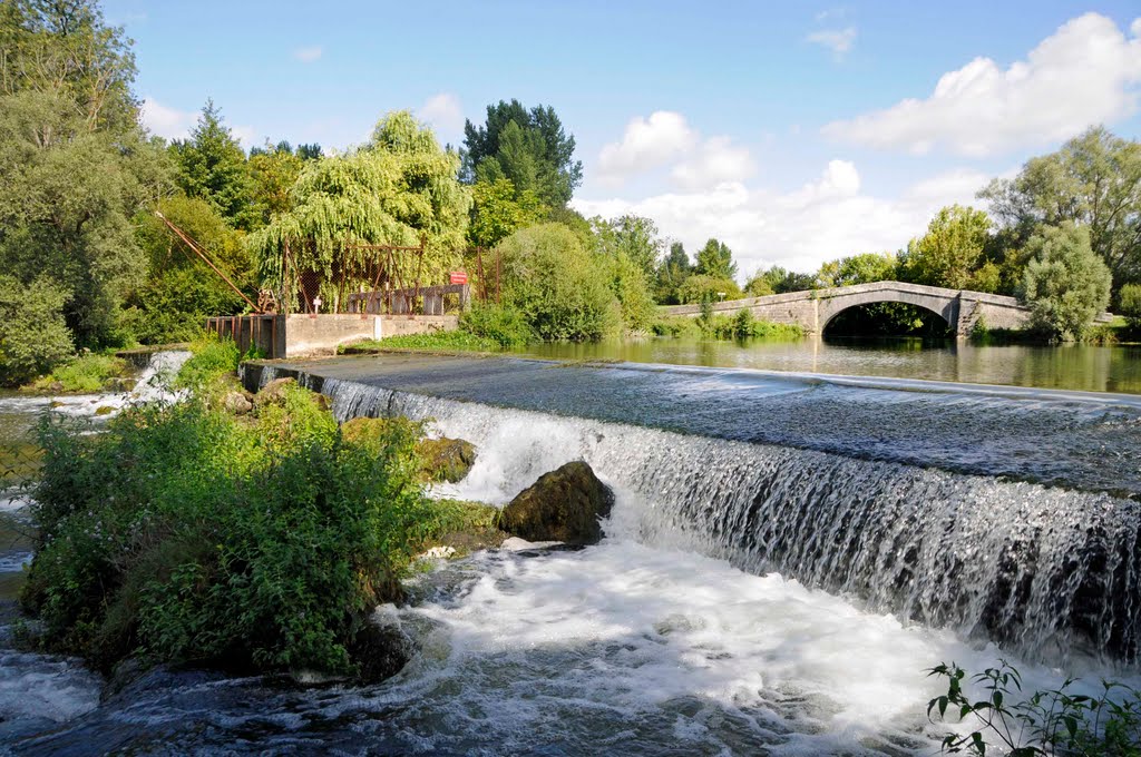 Petit pont, bras de la Charente à Vibrac, Charente by jl capdeville