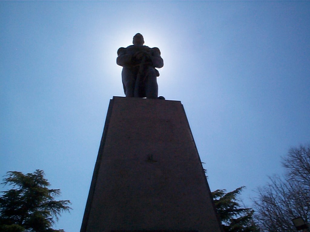 La Estatua del Gral. San Martin, con el sol detras by Horacio Arevalo