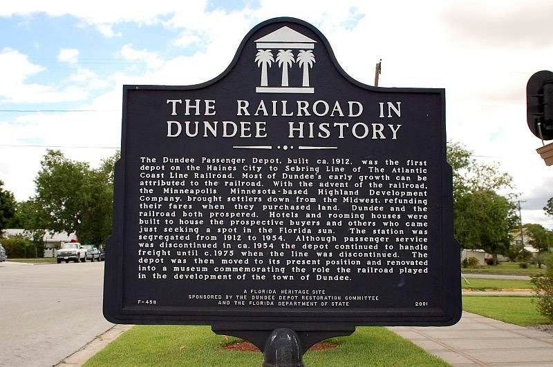 Sign at the Dundee Depot Museum at Dundee, FL by Scotch Canadian