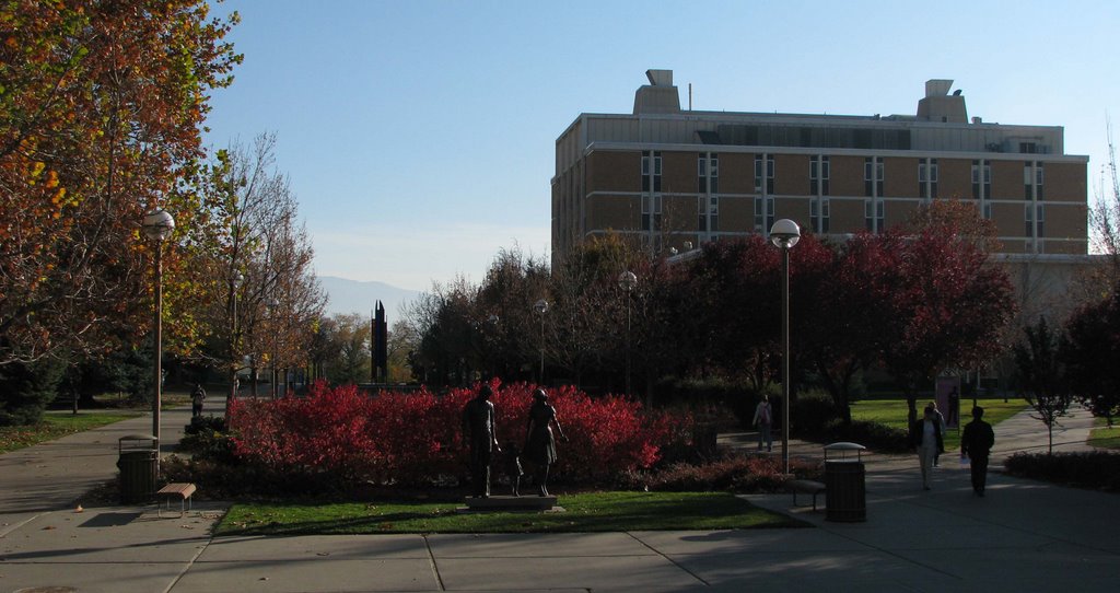 Widtsoe Building and Statue by Dana Jensen