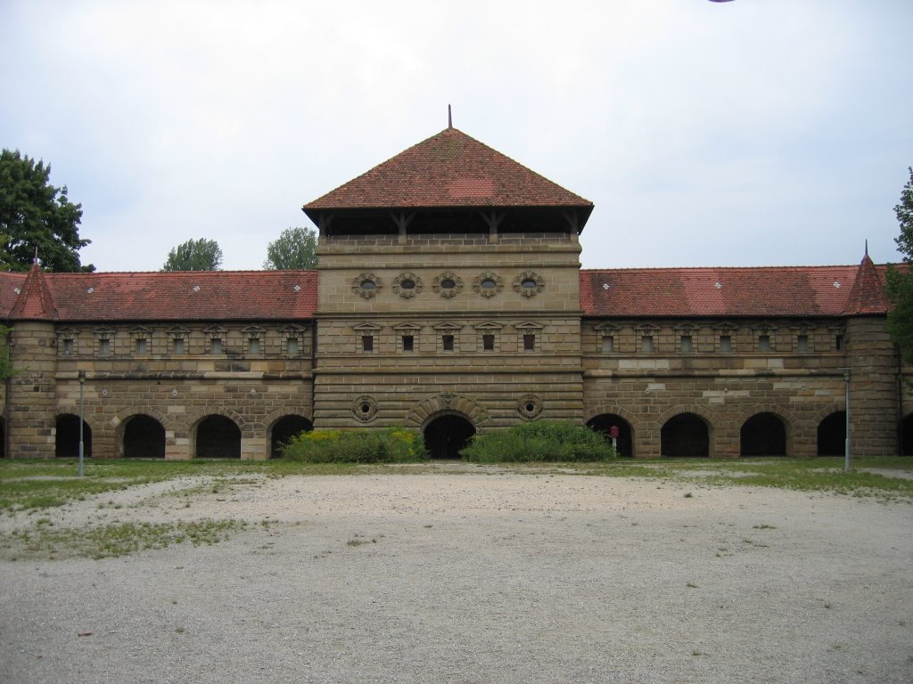 Wehrturm und Mauer der Festung Lichtenau /Military tower and wall of the fortress Lichtenau by Ralf Steib