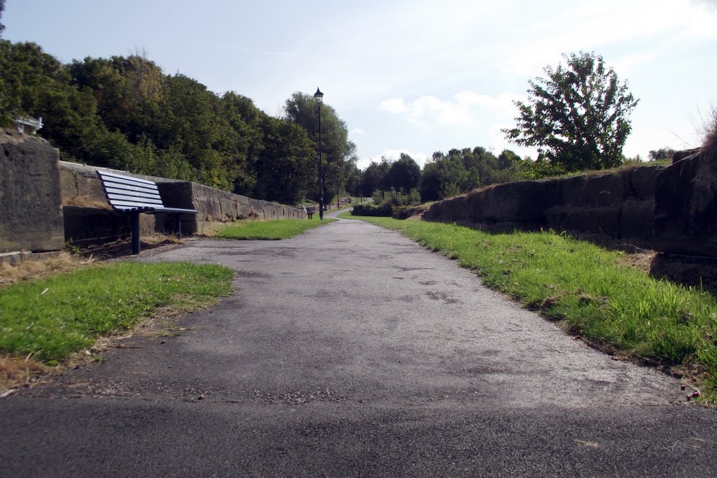 Remains of the 'Top Ten locks' that used to link the Bridgewater canal, with The Manchester ship Canal, Runcorn by Joe Blundell