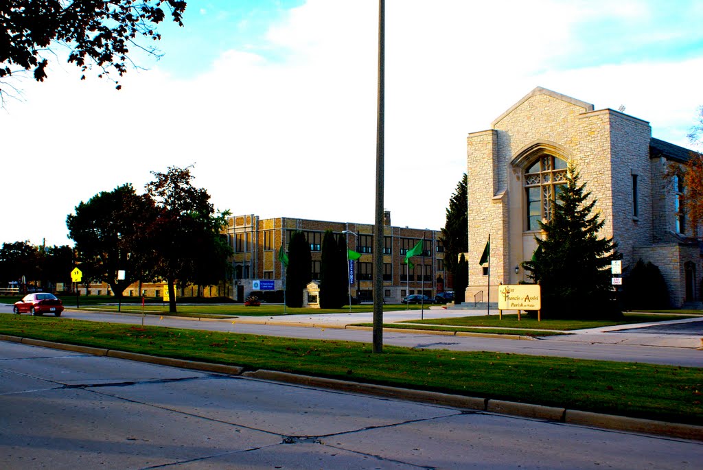 HI Catholic Church and school, Manitowoc, WI by MICHAEL  JIROCH  &  www.michaeljiroch.com