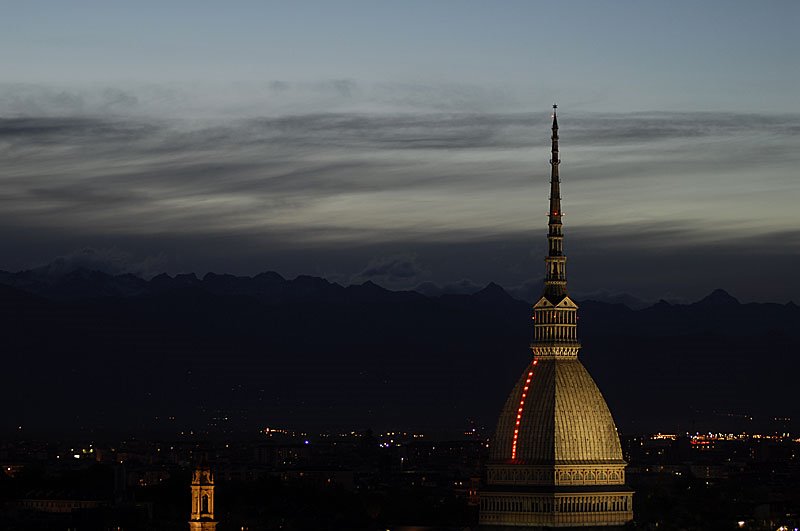 Mole Antonelliana with Fibonacci series lights by Nickbert