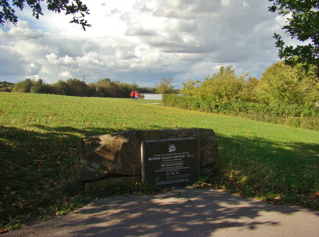 Rother Valley Country Park plaque, Sheffield/Rotherham border, S26 by sixxsix