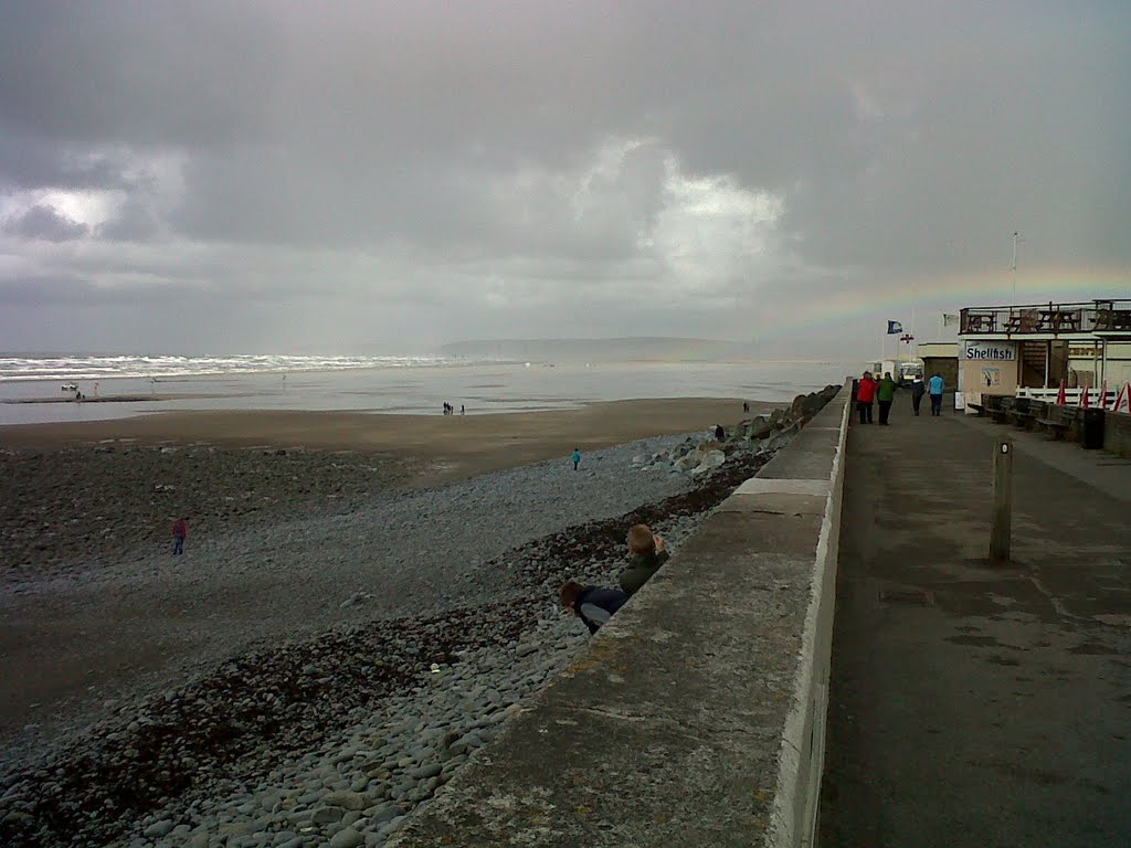 Westward Ho! Beach and promenade by ben hollier