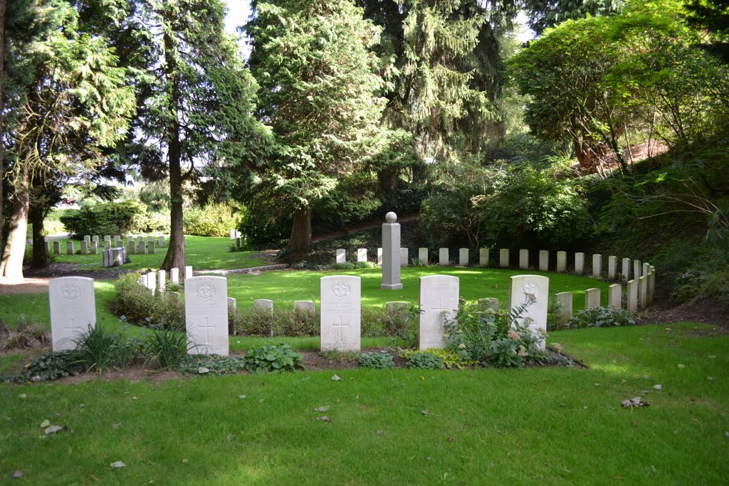 ST. Symphorien cemetery: German memorial to the Middlesex Regiment. by Uncle Steve