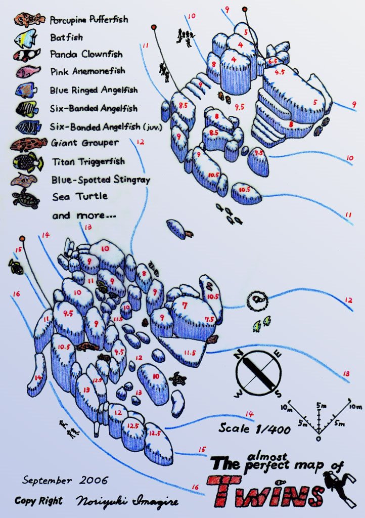 Twins Underwater Map by imagine.asia