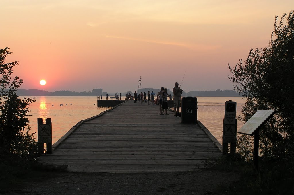 Rondeau pier near sunset by Boris Gjenero