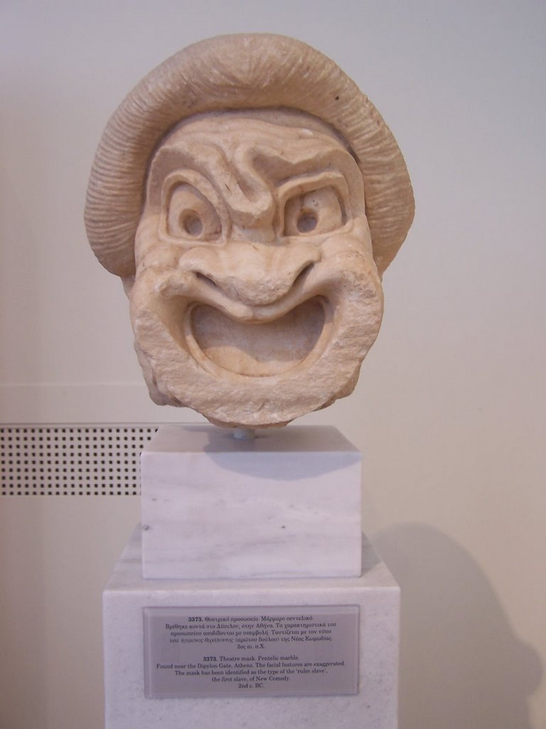 Theatre Mask, National Archeological Museum, Athens, Greece by Miša M.