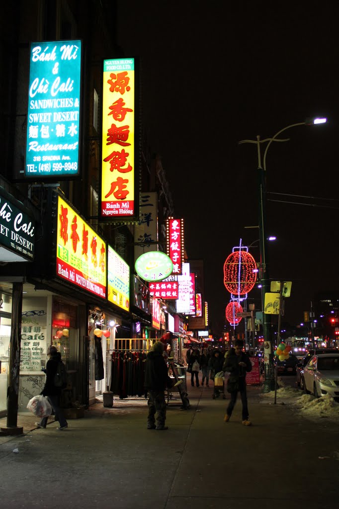 Chinatown at night, Toronto ON Canada by Erica Chang