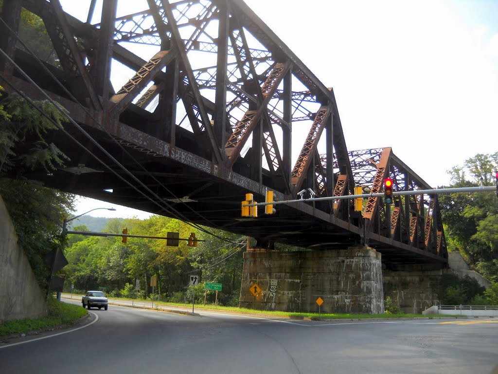 Great Allegheny Passage (GAP) rail trail railroad trestle bridge, Historic National Road, Lavale, MD by Mean Mister Mustard