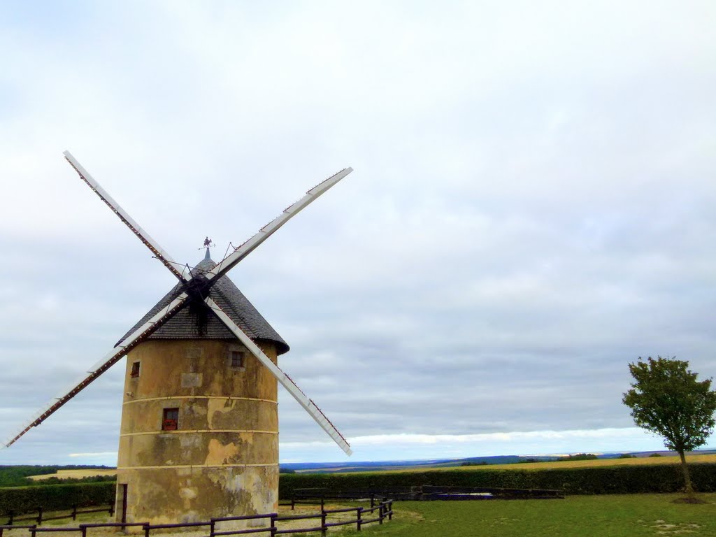 Windmühle in Burgund by Farlang