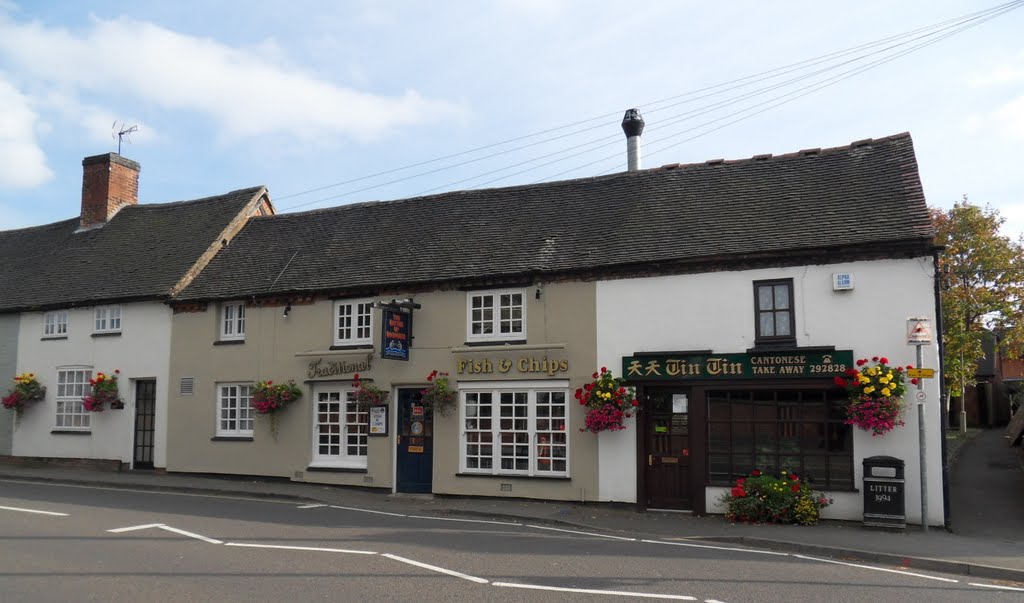 The towns Fish &Chip shop and the Tin Tin take away, well away from the town centre by Bobsky.